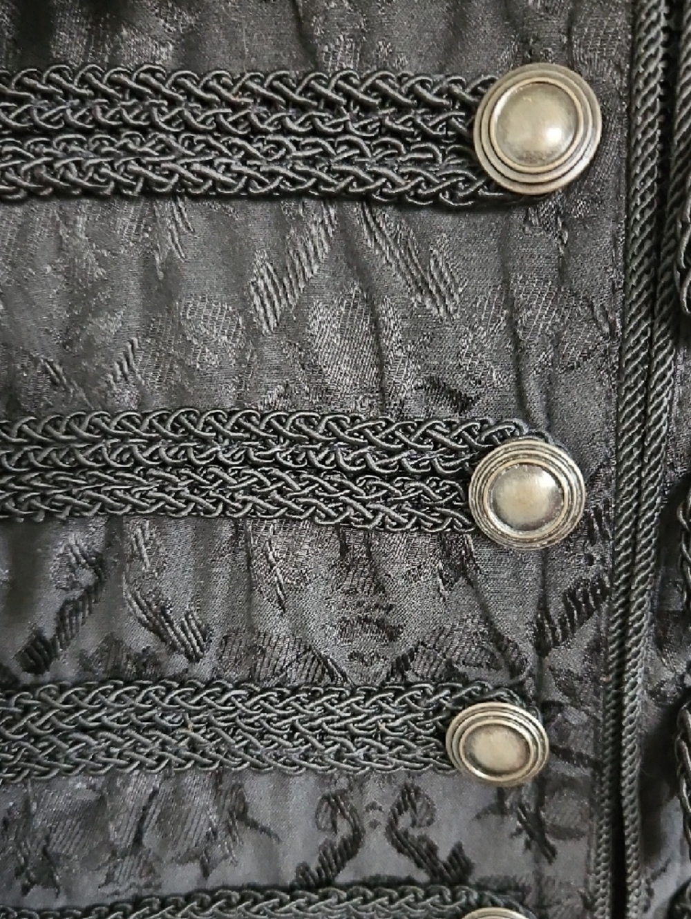 Tripp NYC Black Military-Inspired Hooded Coat with Faux Fur Trim - Picture 5 of 9